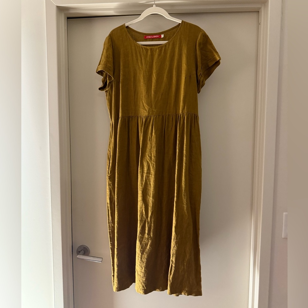 Pyne & Smith No. 17 Linen Dress in Saffron